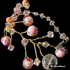 A cute handwrapped bracelet in pink